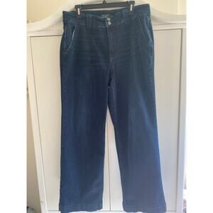 Judy Blue High Waist Double Button Wide Leg Denim Jeans 82642